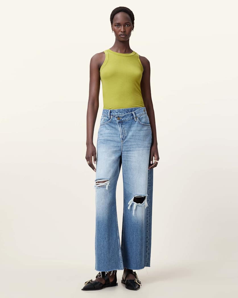 Rina Crew Neck Sleeveless Tank Top